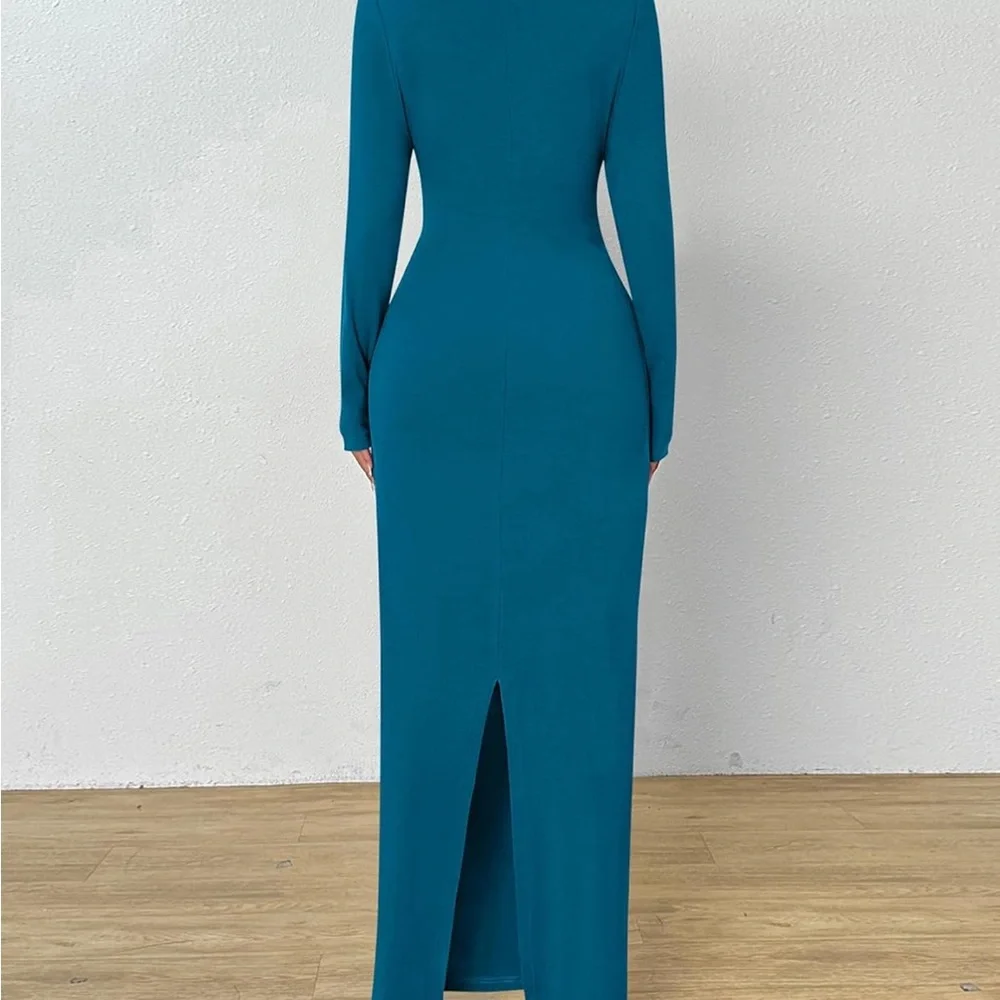 BTFBM Bodycon Maxi Dress Long Sleeve - Picture 2 of 6